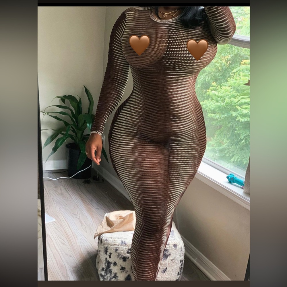 Brown maxi dress